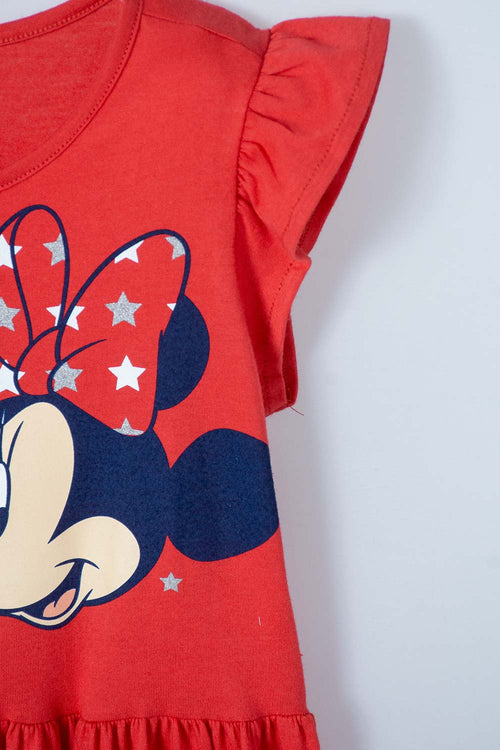 Card slide image -  VESTIDO DE MINNIE MOUSE MANGA SISA ROJO PARA NIÑA