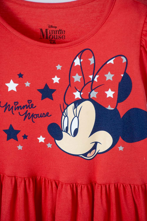 Card slide image -  VESTIDO DE MINNIE MOUSE MANGA SISA ROJO PARA NIÑA