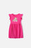 VESTIDO DE BARBIE MANGA CORTA FUCSIA PARA NIÑA
