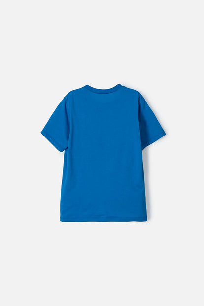 CAMISETA DE SONIC MANGA CORTA AZUL PARA NIÑO