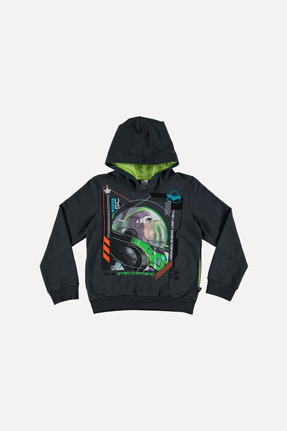 BUZO DE BUZZ LIGHTYEAR CON CAPUCHA GRIS PARA NIÑO
