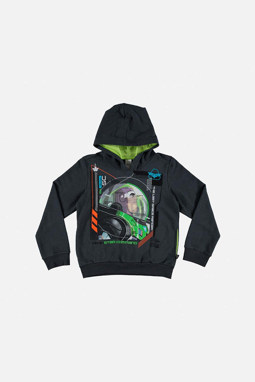 BUZO DE BUZZ LIGHTYEAR CON CAPUCHA GRIS PARA NIÑO