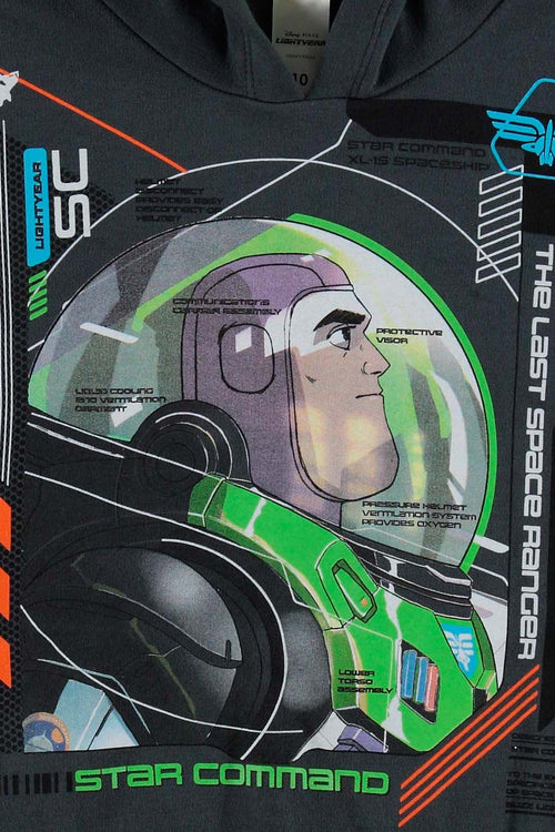 BUZO DE BUZZ LIGHTYEAR CON CAPUCHA GRIS PARA NIÑO