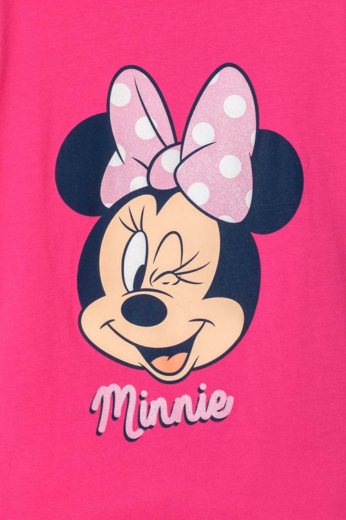 Card slide image -  CAMISETA DE MINNIE MOUSE FUCSIA CON DETALLES BRILLANTES PARA NIÑA