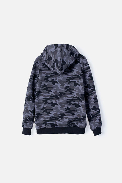 BUZO DE FORtNITE CERRADO CON CHOMPA GRIS PARA NIÑO