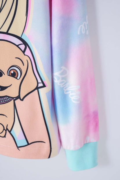 PIJAMA DE BARBIE MANGA LARGA  MULTICOLOR PARA NIÑA