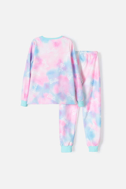 PIJAMA DE BARBIE MANGA LARGA  MULTICOLOR PARA NIÑA