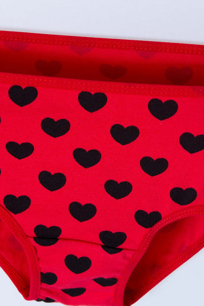  PACK X2 PANTIES DE MINNIE MOUSE  BLANCO Y ROJO PARA NIÑA