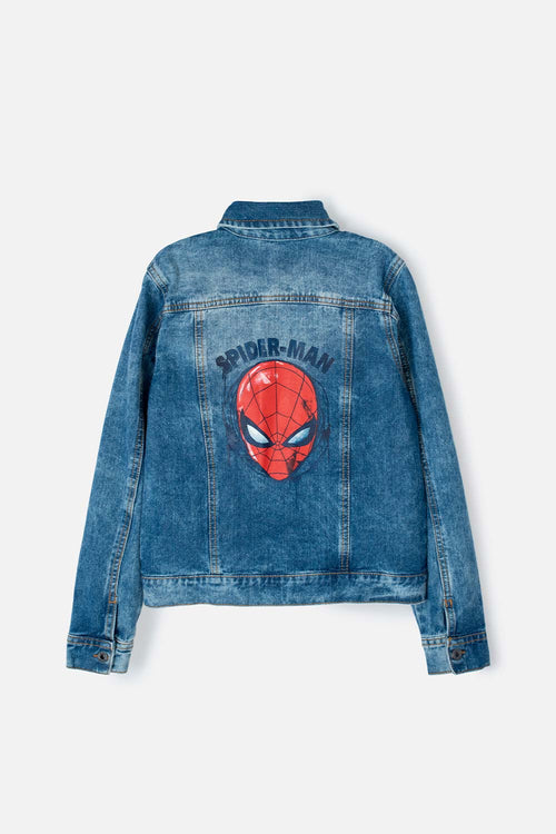CHAQUETA DE SPIDER-MAN EN DENIM AZUL PARA NIÑO
