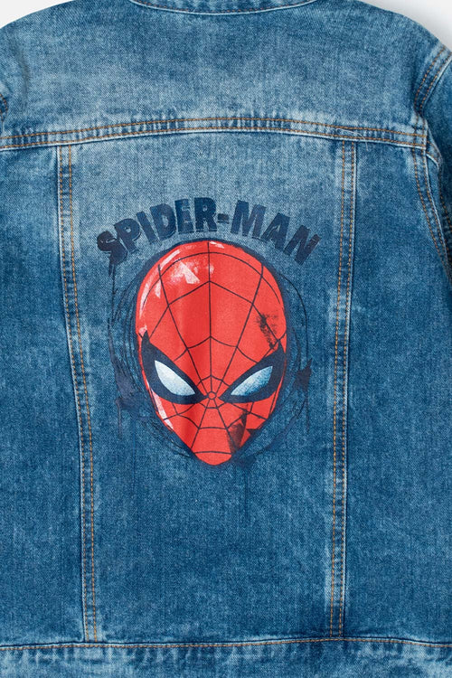 CHAQUETA DE SPIDER-MAN EN DENIM AZUL PARA NIÑO