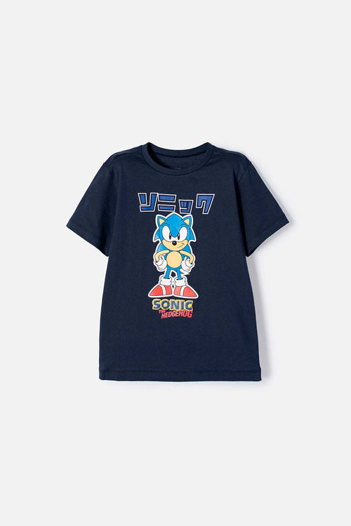 Card slide image -  CAMISETA DE SONIC MANGA CORTA AZUL PARA NIÑO