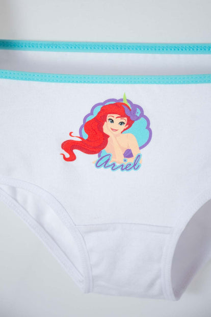 PACK X2 PANTIES DE LA SIRENITA AZUL Y BLANCO PARA NIÑA