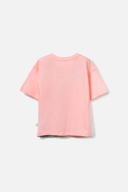  CAMISETA DE BUGS BUNNY MANGA CORTA MANDARINA PARA NIÑA