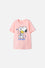 CAMISETA DE SNOOPY MANGA CORTA MANDARINA PARA NIÑA