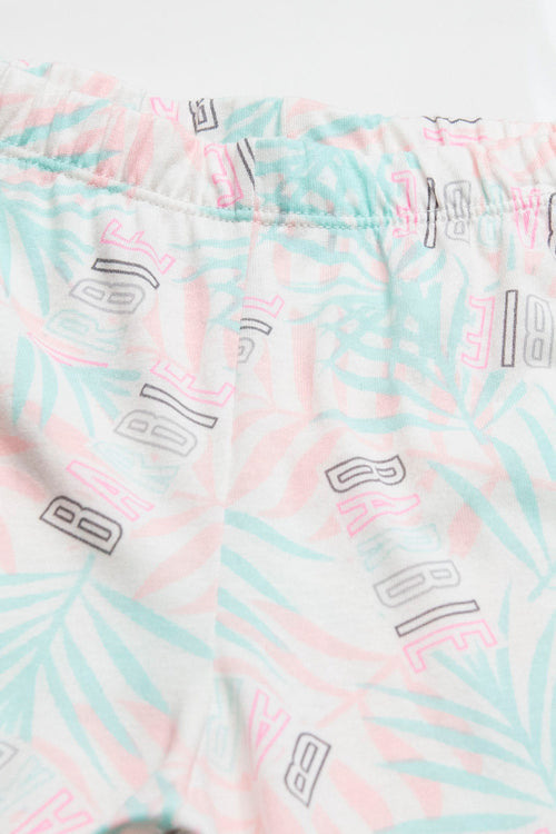 Card slide image -  PIJAMA DE BARBIE DE MANGA CORTA MARFIL PARA NIÑA