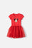 VESTIDO DE MINNIE MOUSE CON FALDA DE TUTÚ  ROJO PARA NIÑA