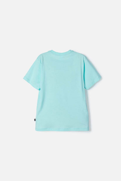 CAMISETA DE DRAGON BALL MANGA AZUL CORTA PARA NIÑO