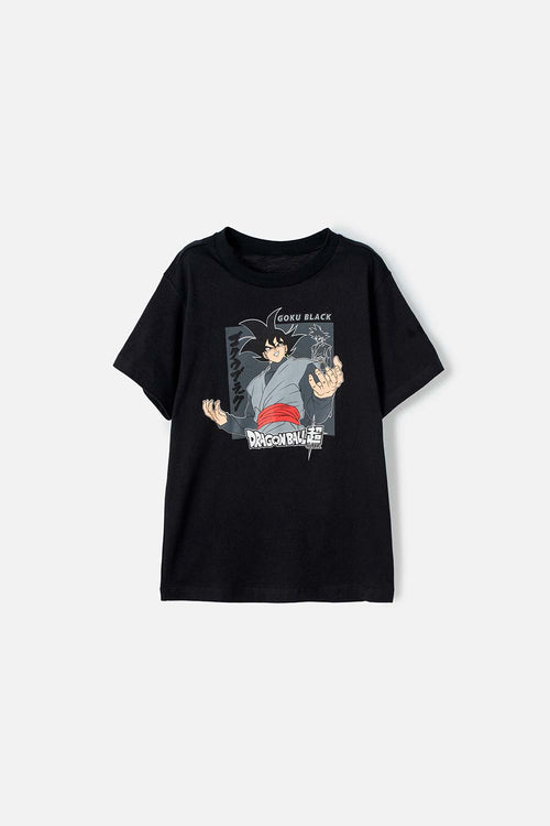 Card slide image -  CAMISETA DE DRAGON BALL MANGA CORTA NEGRA PARA NIÑO