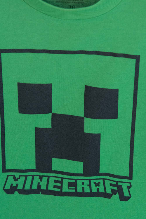 Card slide image -  CAMISETA DE MINECRAFT VERDE MANGA CORTA PARA NIÑO