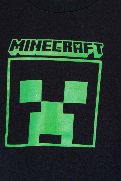 BUZO DE MINECRAFT CERRADO NEGRO PARA NIÑO