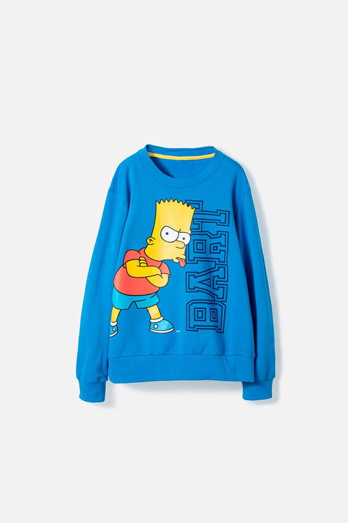 BUZO DE BART SIMPSON CERRADO AZUL PARA NIÑO