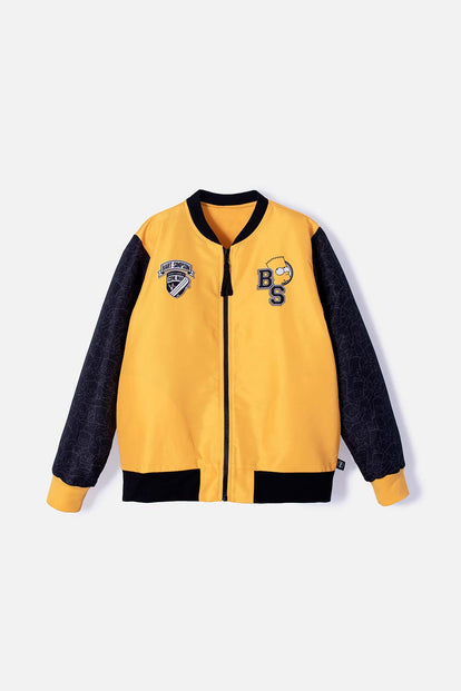 CHAQUETA DE BART SIMPSON CON CIERRE AMARILLA Y NEGRA PARA NIÑO