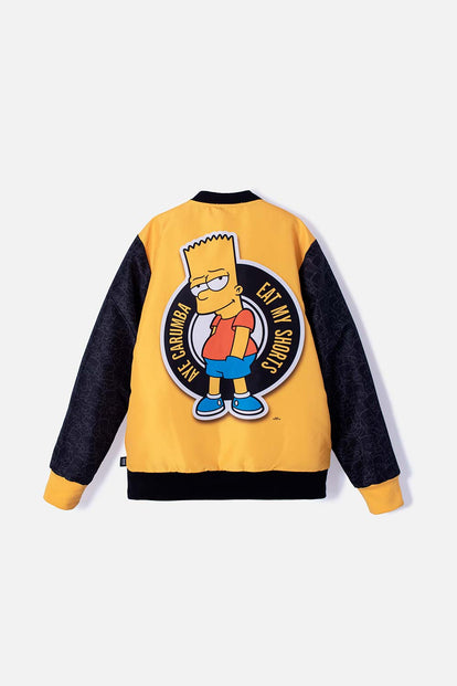 CHAQUETA DE BART SIMPSON CON CIERRE AMARILLA Y NEGRA PARA NIÑO