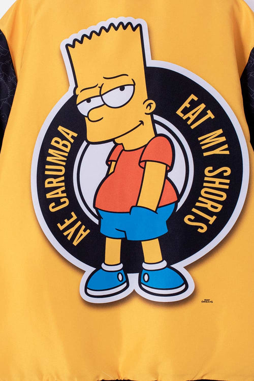 CHAQUETA DE BART SIMPSON CON CIERRE AMARILLA Y NEGRA PARA NIÑO
