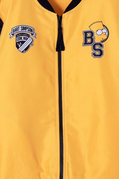 CHAQUETA DE BART SIMPSON CON CIERRE AMARILLA Y NEGRA PARA NIÑO