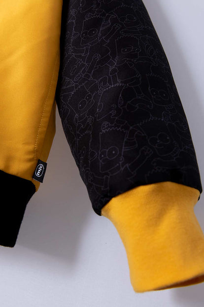 CHAQUETA DE BART SIMPSON CON CIERRE AMARILLA Y NEGRA PARA NIÑO