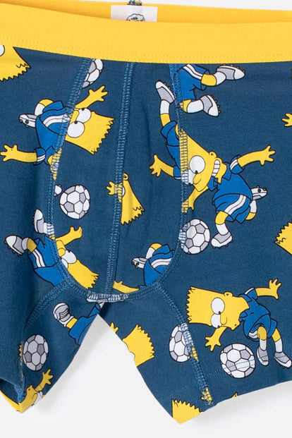  PACK X2 BOXER DE LOS SIMPSON GRIS Y AZUL PARA NIÑO