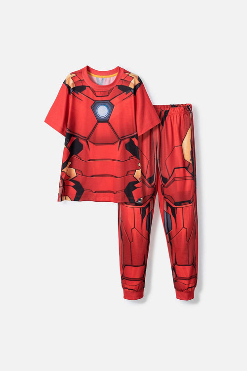 Card slide image -  PIJAMA DE IRON MAN ROJA DE PANTALÓN LARGO PARA NIÑO