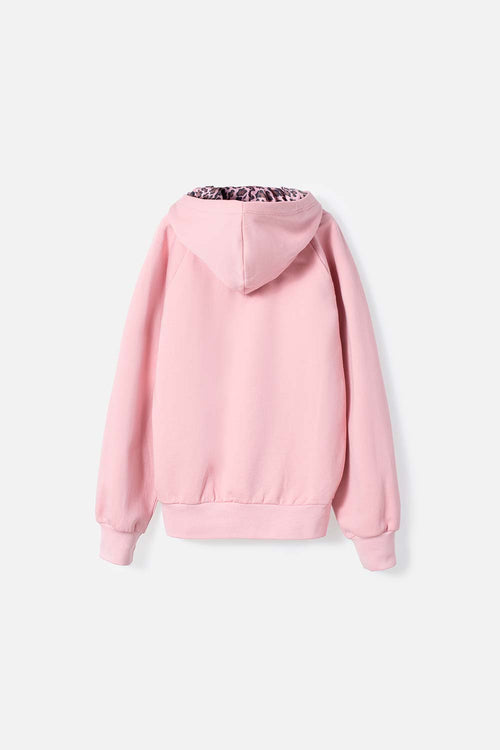 BUZO DE MINNIE MOUSE  CON CAPUCHA ROSADO PARA NIÑA