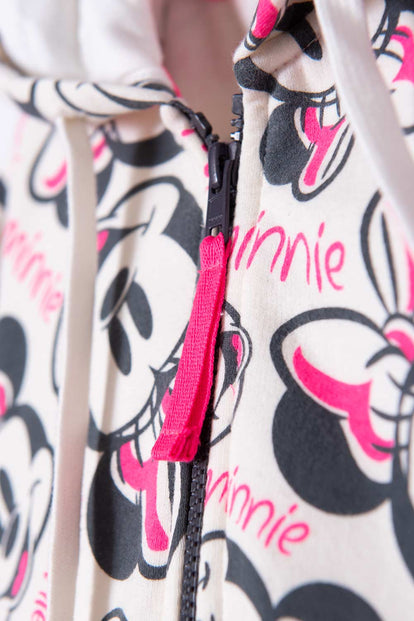 BUZO DE MINNIE MOUSE CON CAPUCHA MULTICOLOR PARA NIÑA