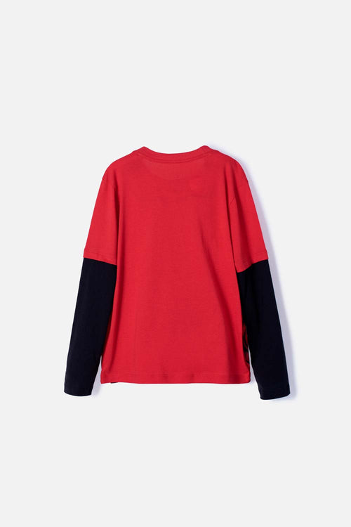 CAMISETA DE FLASH ROJA MANGA LARGA PARA NIÑO