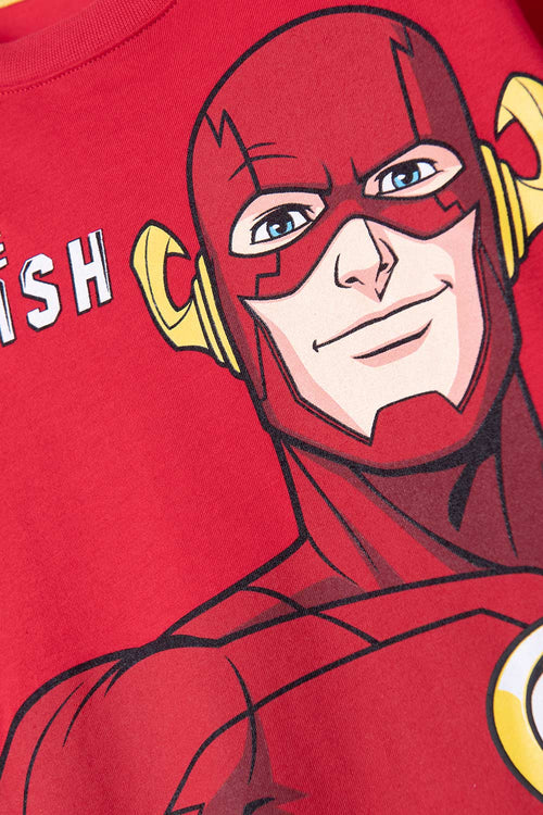 CAMISETA DE FLASH ROJA MANGA LARGA PARA NIÑO