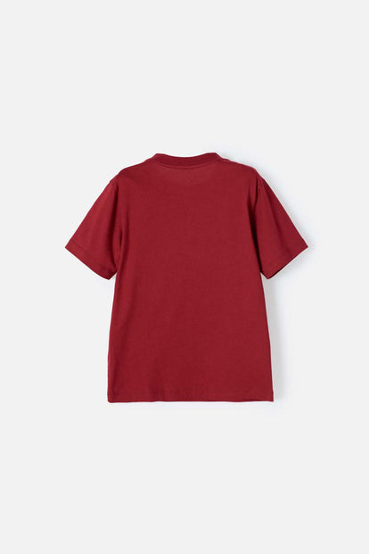 CAMISETA DE HARRY POTTER VINOTINTO MANGA CORTA PARA NIÑO