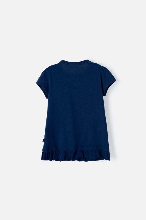 CAMISETA DE HARRY POTTER AZUL MANGA CORTA PARA NIÑA