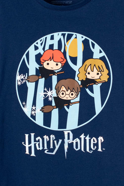 CAMISETA DE HARRY POTTER AZUL MANGA CORTA PARA NIÑA