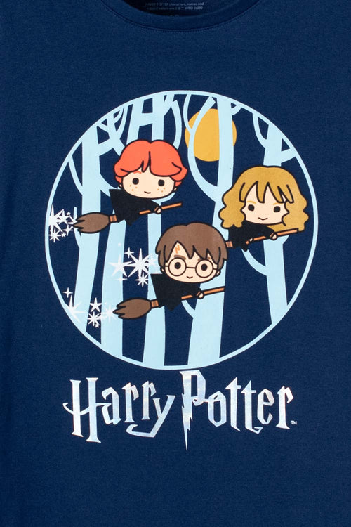 CAMISETA DE HARRY POTTER AZUL MANGA CORTA PARA NIÑA