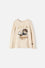 CAMISETA DE HARRY POTTER CAQUI MANGA LARGA PARA NIÑA