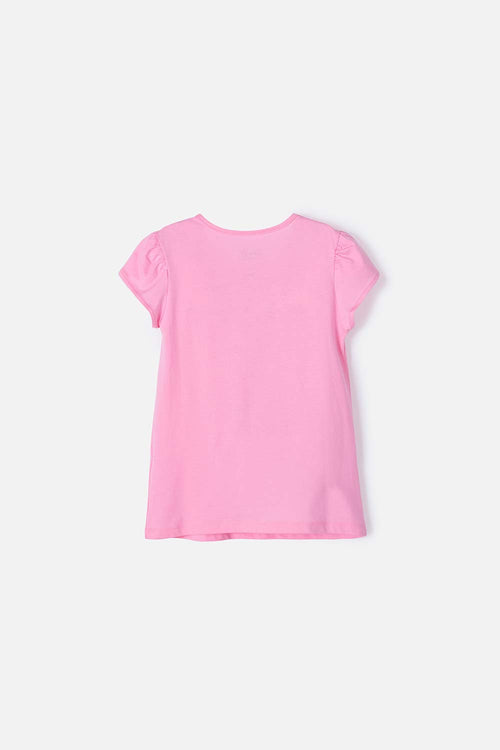 CAMISETA DE LOONEY TUNES MANGA CORTA ROSADA PARA NIÑA