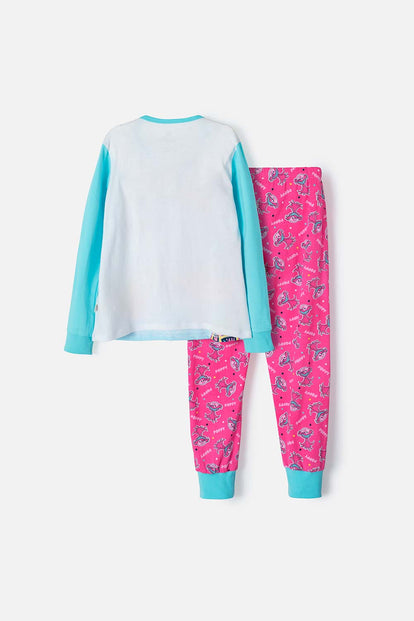 PIJAMA DE TROLLS DE PANTALÓN LARGO MULTICOLOR PARA NIÑA