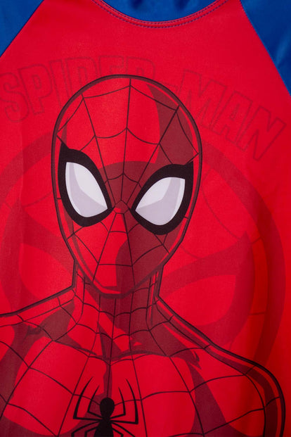 CONJUNTO DE BAÑO DE SPIDER-MAN MANGA LARGA ROJO/AZUL PARA NIÑO