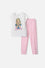 PIJAMA DE BARBIE DE PANTALÓN LARGO MULTICOLOR PARA NIÑA