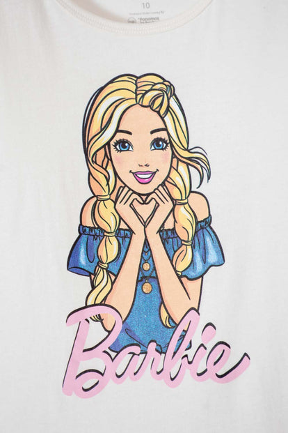 PIJAMA DE BARBIE DE PANTALÓN LARGO MULTICOLOR PARA NIÑA