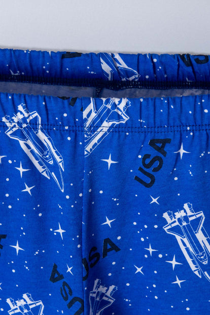 PIJAMA DE LA NASA MANGA CORTA AZUL  PARA NIÑO