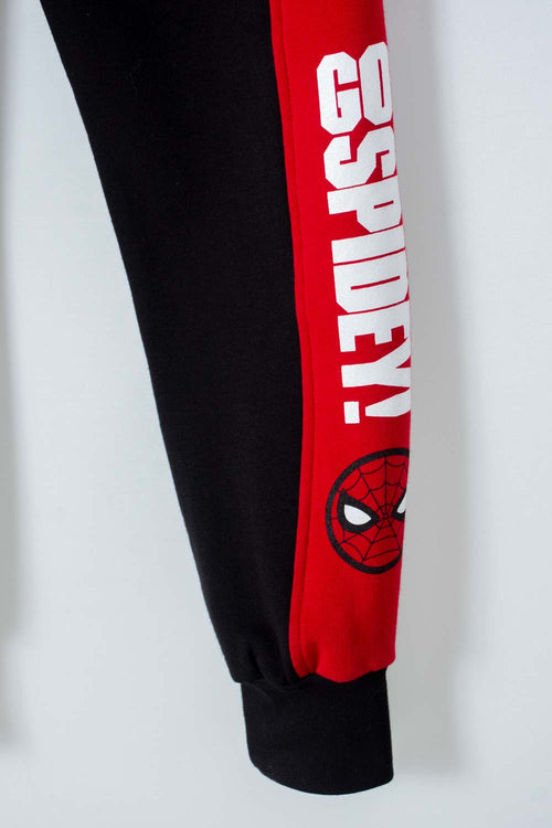 Card slide image -  JOGGER DE SPIDER-MAN NEGRO Y ROJO CON CINTURA ELÁSTICA PARA NIÑO