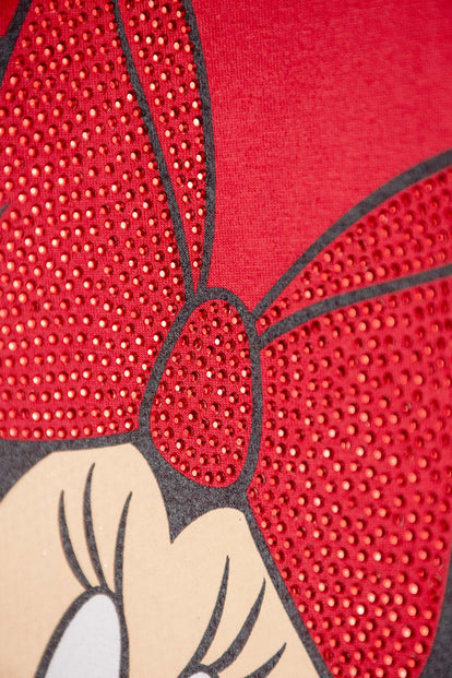 VESTIDO DE MINNIE MOUSE CON TULL ROJO PARA NIÑA