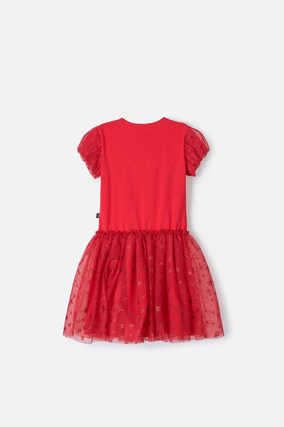 VESTIDO DE MINNIE MOUSE CON TULL ROJO PARA NIÑA